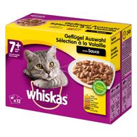 76 + 20 zdarma! 96 x 85/100 g Whiskas kapsičky Senior hydinový výber v omáčke (96 x 100 g)
