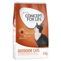 Concept for Life, 3 kg - za skvelú cenu! - Outdoor Cats - Vylepšená receptúra!