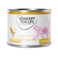 Concept for Life Veterinary Diet, 6 x 200  / 185 g  - 15 % zľava - Urinary kuracie 6 x 200 g