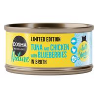 Cosma Nature letná edícia: tuniak a kuracie s čučoriedkami - 6 x 70 g