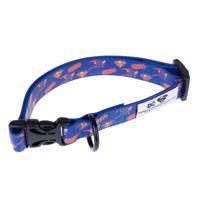 DC Superman obojok, modrý - veľkosť L: obvod krku 35 - 56 cm, šírka 20 mm