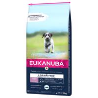 Eukanuba Puppy / Junior, 10 + 2 kg zdarma - Grain Free Puppy Large Breed s lososom 12 kg