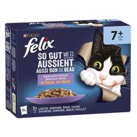 Felix "So gut..." Senior kapsičky 48 x 85 g - hovädzie, kuracie, sardinky, losos