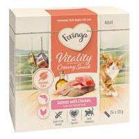 Feringa Vitality Creamy Snacks - Losos s kuracím mäsom (24 x 10 g)