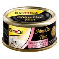 GimCat ShinyCat 6 x 70 g - kura a krevety