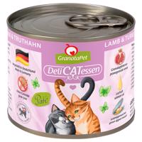 GranataPet DeliCatessen 12 x 200 g - Jahňacie & morčacie mäso