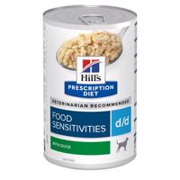 Hill's Prescription Diet. 12 konzerv - 10 + 2  zdarma - Diet d/d Food Sensitivities s kačacím (12 x 370 g)