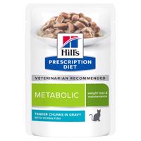 Hill's Prescription Diet, 12 x 85 g - 10 + 2 zdarma - Metabolic s morskými rybami