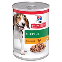 Hill's Science Plan konzervy, 12 x 370 g - 9 + 3 zdarma - Puppy kuracie (12 x 370 g)