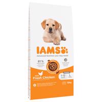 IAMS Advanced Nutrition Puppy Large Chicken - výhodné balenie: 2 x 12 kg