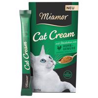 Miamor Cat Cream kuracie + zelenina - výhodné balenie: 55 x 15 g