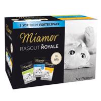 Miešané balenie Miamor Ragú Royale 12 x 100 g - králičie, kuracie a tuniak v želé