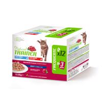 Natural Trainer, 48 x 85 g - 38 + 10 zdarma - zmiešané balenie: tuniak a hovädzie