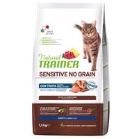Natural Trainer Cat No Grain so pstruhom - výhodné balenie: 2 x 1,5 kg