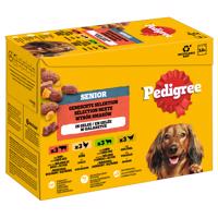 Pedigree Senior Multipack kapsičky - výhodné balenie: zmiešaný výber v želé (4 druhy) 24 x 100 g