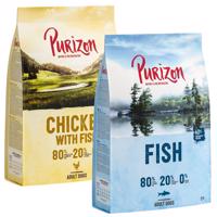 Purizon, 2 x 1 kg  - 10 % zľava - Adult ryby - bez obilnín +  Adult kuracie s rybou - bez obilnín