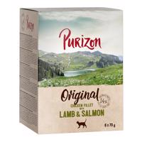 Purizon 24 x 85 g / 24 x 70 g  - 10 % zľava - Adult kuracie filety s jahňacím a lososom (24 x 70 g)