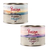 Purizon konzervy 24 x 140 / 200 g / kapsičky 24 x 300 g - 10 % zľava - mix II: 12 x kačacie a kuracie, 12 x losos a kuracie (24 x 200 g)
