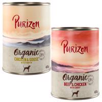 Purizon Organic konzervy / Adult kapsičky - 15 % zľava - Organic  mix I: 3 x kuracie a husacie, 3 x hovädzie a kuracie (6 x 400 g) konzervy