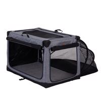 Skladacia prenosná búda Pet Home - D 106 x Š 71 x V 68,5 cm (veľ. XL) - šedá