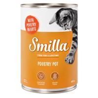 Smilla konzerva, 24 x 400 g - 20 + 4 ZDARMA - jemné hydinové s hydinovými srdiečkami,  hydinová konzerva
