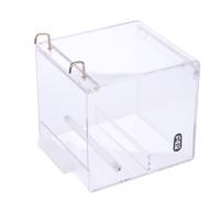 TIAKI akrylové kŕmidlo pre vtáky No-Mess - veľkosť S: d 13 x š 14 x v 13 cm