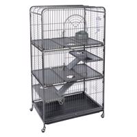 TIAKI klietka pre malé zvieratá Villa - Výhodná súprava: Hlavná klietka + doplnok (D 79 × Š 52 × V 142 cm)