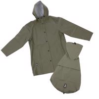 TIAKI Pet & Parent pršiplášť v partnerskom vzhľade - pršiplášť pre majiteľov psov L/XL + vhodný pršiplášť pre psov, dĺžka chrbtu 40 cm