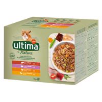 Ultima Cat kapsičky 48 x 85 g  - 38 + 10 zdarma! - Nature Cat mäsový výber (hovädzie, morčacie, kuracie, hydinové)