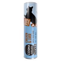 Výhodné balenie Cosma snackies DUO - kuracie prsia & kuracia pečeň (5 x 28 g)