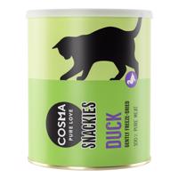 Výhodné balenie Cosma Snackies Maxi Tube - mrazom sušené maškrty pre mačky - 3 x kačacie (360 g)