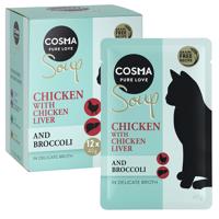 Výhodné balenie: Cosma Soup 24 x 40 g  - kuracie filety s kuracou pečeňou a brokolicou