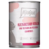 Výhodné balenie MjAMjAM 24 x 400 g - zverina a morčacie s čerstvými brusnicami