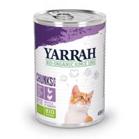 Yarrah Bio Chunks 1 x 405 g - Bio kuracie a Bio morčacie s Bio žihľavou a Bio paradajkami v omáčke
