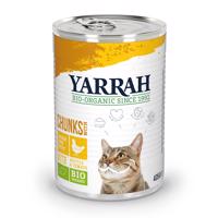 Yarrah Bio Chunks 1 x 405 g - Bio kuracie s Bio žihľavou a Bio paradajkami v omáčke
