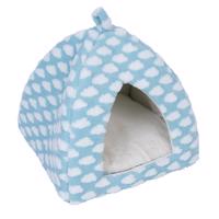 zooplus Basics mačací úkryt Fluffy - modrá